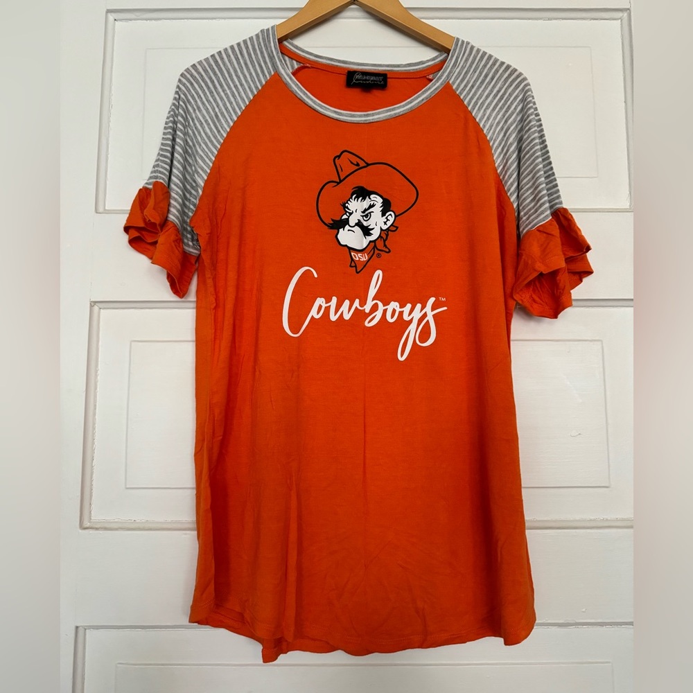 Go Pokes!! Short sleeve OK State University game day tunic